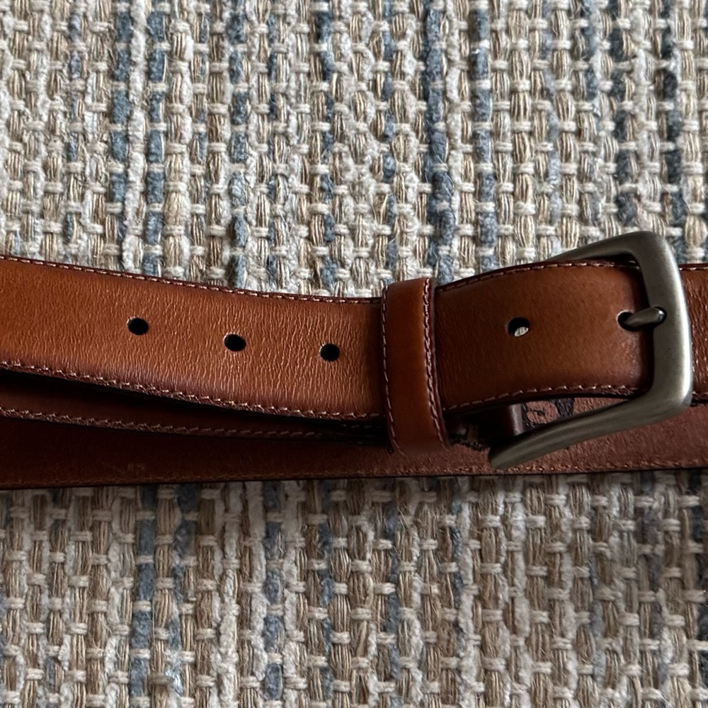 Levi's Tan Leather Belt with Silver Buckle
